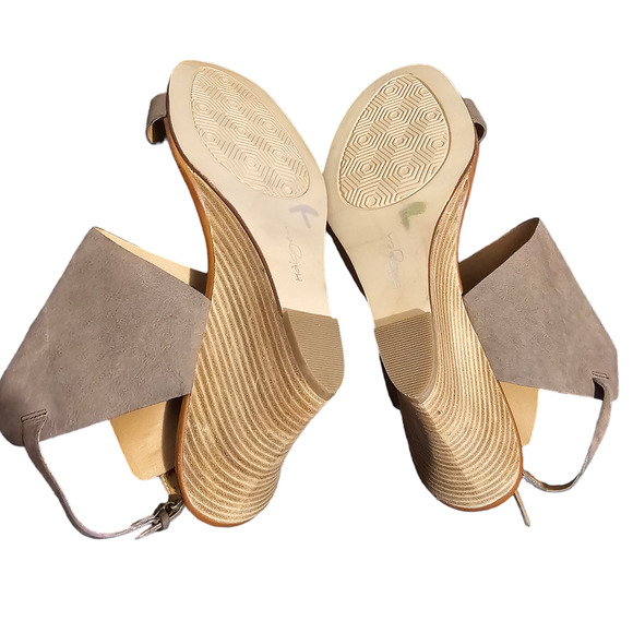 Halogen Clarette Brown Wedge Suede Slingback Sandal, Sz 10M - NWOT - Picture 8 of 9